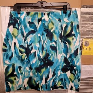 Jones New York stretch cotton floral skirt, 12